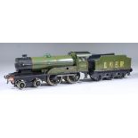 A Bassett-Lowke "O "Gauge "Prince Charles" 4-4-0 Clockwork Locomotive and Tender, Model No. 3311/