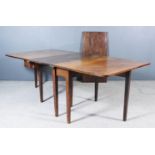 An 18th Century Cuban Mahogany Drop Leaf Extending Dining Table, with two extra leaves for same,