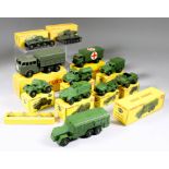 Eleven Dinky Toys Diecast Model Military Vehicles - "Armoured Command Vehicle", No. 677, "Armoured