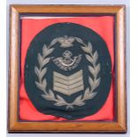 A Rare Sargeant Major or Quarter Masters Large Cloth Badge, Kings Royal Rifle Corps, circa 1830,