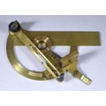A William Cary Brass Reflecting Alidade, Circa 1815, with 140 degree horizontal arch, graduated to