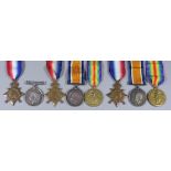A Small Collection of George V First World War Medals, comprising - 1914/15 Star and 1914/18 War