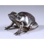 An Edward VII Silver Frog Pattern Pin Cushion, by Tozer, Kernsley & Fisher, Birmingham 1907, with
