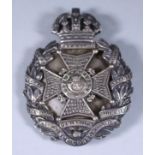 A Silvery Metal Cross Belt Plate - Rifle Brigade, Early 20th Century, with battle honours from