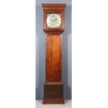 An 18th Century Oak Longcase Clock, by Thomas Quested of Wye (Ashford, Kent), the 12ins square brass