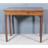 A Mahogany Rectangular Hall Table of "Chinese Chippendale" Design, with moulded edge to top, plain