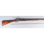 A Good .60 Calibre Three Band Enfield Rifle, 38ins bright steel barrel fitted with elevating leaf