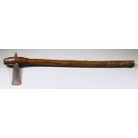 An Axe and Combined Farming Tool, Mozambique, South Africa, 19th/20th Century, the plain chip carved