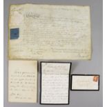 Three Items of Written Military Ephemera, comprising - a commission in the name of and on behalf