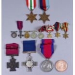 A Small Collection of Medals, comprising - WWII George VI 1939/45 Star and Italy Star, eight WWII