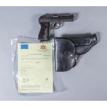 A Good Deactivated German 7.65 Calibre Second World War Waffenkampf CZ 27 Semi Automatic Pistol,