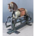 A Grey and White Dapple Painted Rocking Horse of Victorian Design, as featured in "The Government