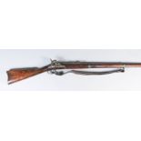 A Good 19th Century .60 Calibre Springfield Musket, fitted with Maynards Patent Capper, 40ins bright