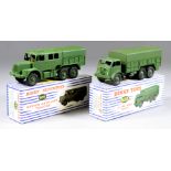 Two Dinky Supertoys Diecast Model Military Vehicles - "10-Ton Army Truck", No. 622, and "Medium