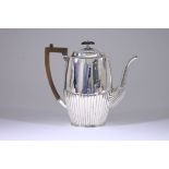 A Late Victorian/Edward VII Silver Oval Coffee Pot, by Joseph Rodgers & Sons, date letter rubbed,