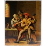 19th Century Continental School in 17th Century Dutch Manner - Oil painting - Interior scene with