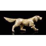 A Cast Gold Coloured Metal Pointer Dog Pattern Brooch, 14mm x 35mm, gross weight 4.2g