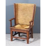 An Early 20th Century Child's Oak Framed "Orkney" Chair in the Style of David Kirkness of
