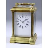 A Late 19th Century French Carriage Clock, by Margaine of Paris, No. 12816, the white enamel dial