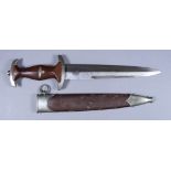 A Second World War German NSKK Party Dress Dagger, the 8.5ins bright steel blade bearing maker's