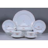 A Richard Ginori Moulded White Glazed Porcelain Tea Service in the Meissen Manner, Late 20th
