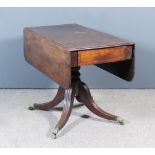 A George III Mahogany Pembroke Supper Table, with moulded edge to top, fitted one frieze drawer,