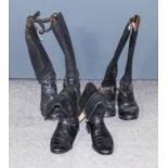 A Pair of Officer's Long Riding Boots with Spurs, another pair of Officer's long riding boots and