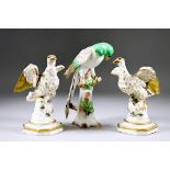 A Pair of English Porcelain Models of Eagles on Rock Work Bases, Circa 1840, with details of