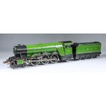 A Bassett-Lowke "O" Gauge "Flying Scotsman" 4-6-2 Clockwork Locomotive and Tender, Model No. 3304/0,