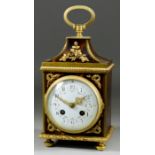 An Early 20th Century French "Pendule D'Officier" Clock, by Samuel Marti of Paris, No. 1443, the