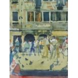 ***Ken Howard (born 1932) - Watercolour - "Camp San Barnaba", Venetian scene, signed and dated 24/