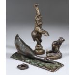 Marti Font (20th Century) - Bronze - Goose with outstretched neck, signed, the underside of the base