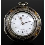 A Late George III Silver and Tortoiseshell Triple Cased Pocket Watch, Made for the Turkish Market,