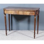 A George III Mahogany Rectangular Tea Table in the "Gillows" Manner, the plain folding top with