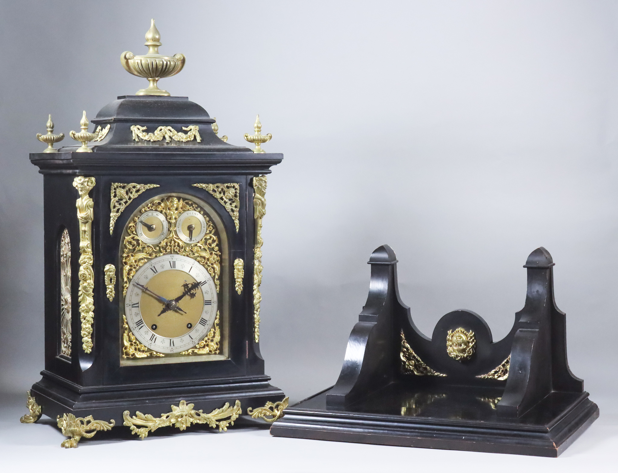 A Late 19th Century German Ebonised and Gilt Brass Mounted Bracket Clock, by Winterhalder &