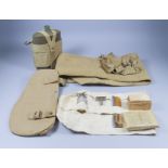 A Collection of World War II Webbing and Associated Material, including rifle bag, the interior with