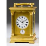 A Late 19th Century French Carriage Clock, No. 16948, retailed by Dent, 28 Cockspur Street,