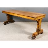 A Victorian Pollard Oak Rectangular Centre Table, by Howard & Sons, Berner Street, London, with