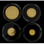 The Dambusters Gold Sovereign Set- A set of four Elizabeth II gold proof coins (issued for Alderney,