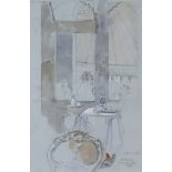 ***John Stanton Ward (1917-2007) - Pencil and watercolour wash drawing - "Florian" - Interior of