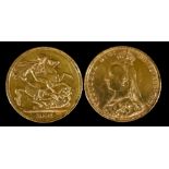 Two Victoria 1891 Sovereigns (Jubilee Head), fair/fine