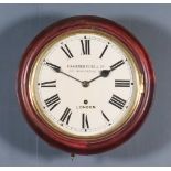 A 20th Century Stained as Mahogany Cased Dial Wall Clock, retailed by Camerer Cuss & Co, 56 New