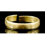 A 22ct Wedding Band, (ring cut), size K, gross weight 2.3g