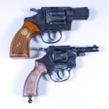 A Modern 9mm Top Venting Blank Firing Starting Pistol by Mauser, blued steel action, hardwood
