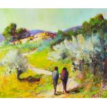 ***Robert Nyel (1930-2016) - Two oil paintings - "Le Chemin des Bergeries No.31", canvas 19.5ins x