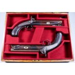 A Pair of Early 19th Century .70 Calibre Officers Percussion Cap Pistols by Barnes & Co of Fenchurch