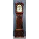 An Early 19th Century Mahogany Longcase Clock, by a Spalding maker (name rubbed), the 12ins arched