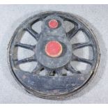 An Early 20th Century Wooden Engine Wheel Casting Pattern, 42ins diameter Provenance: Apparently