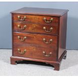 A George III Mahogany Night Commode, with moulded edge to top, now fitted two deep drawers with twin