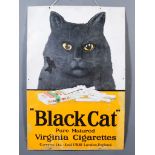 An Enamel Advertising Sign, Early 20th Century - "Black Cat - Pure Matured Virginia Cigarettes",